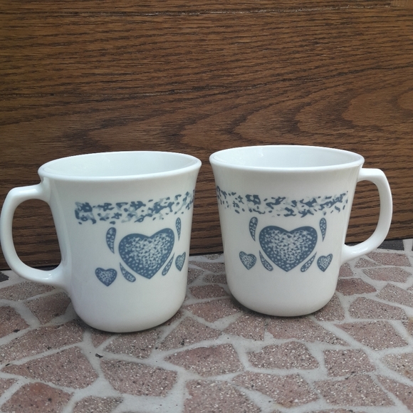 Vintage Mug Corning Ware Blue Heart Country - Picture 6 of 10